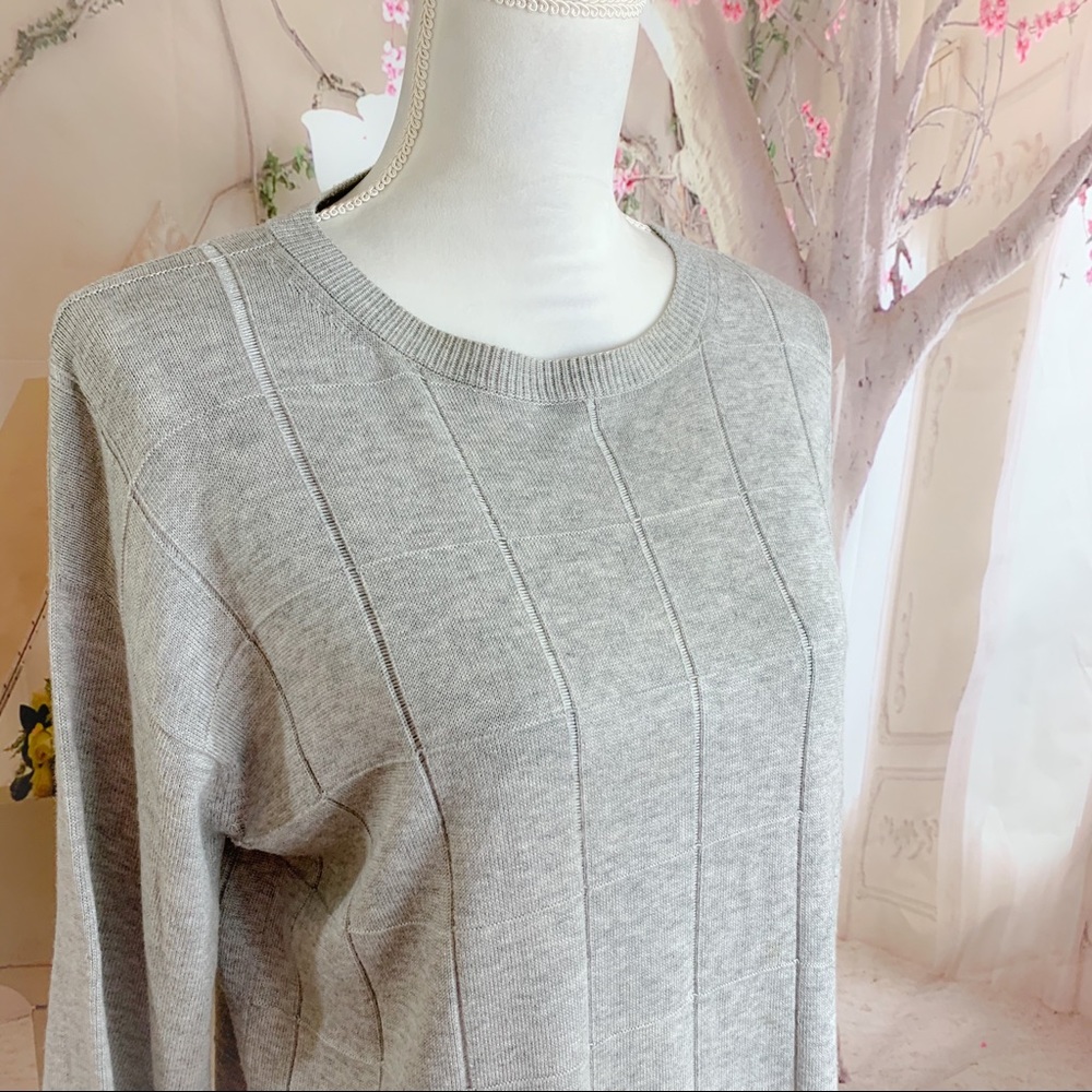 Lafayette 148 Gray Textured Sweater - Picture 3 of 8